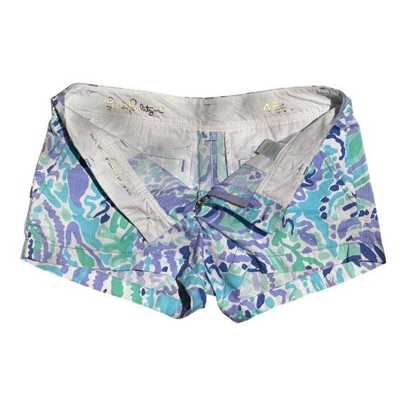 Lilly Pulitzer The Walsh Nice Ink Cotton Button Shorts Women’s 4 – Inseam 3” - Picture 3 of 7